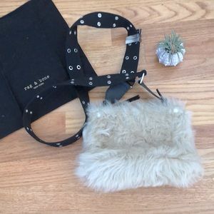 Rag & Bone Shearling Mini Compass Crossbody